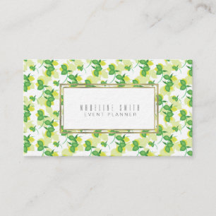 Elegante evenementenplanner bloem bloemist citroen visitekaartje