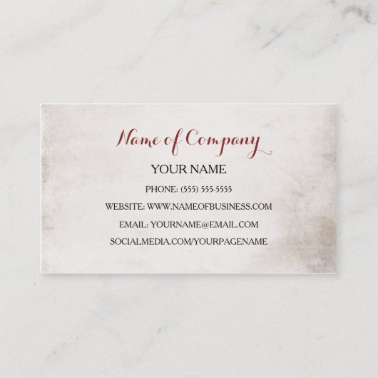 Elegante evenementenplanner  Red Rose Floral Visitekaartje (Achterkant)