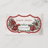 Elegante evenementenplanner  Red Rose Floral Visitekaartje (Voorkant)