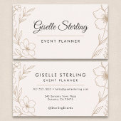 Elegante Event Planner Botanical Blush Black Visitekaartje