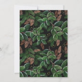 Elegante Evergreen Christmas Open House Kaart (Achterkant)