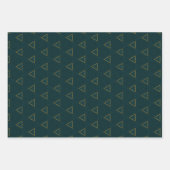 Elegante Evergreen en Gouden Kerstmis Inpakpapier Vel (Voorkant 3)