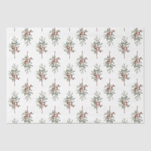 Elegante Evergreen Takken Scandi Tissuepapier