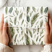 Elegante Evergreen Winter Botanical Cadeaupapier