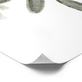 Elegante Evergreens en Winter Florals Baby Welkom Poster (Hoek)