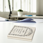Elegante Ex Libris Library Quote Botanical Rubberstempel