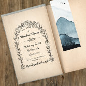 Elegante Ex Libris Library Quote Botanical Rubberstempel