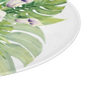 Elegante Exotische Calla Bloemen en Tropische blad Snijplank (Hoek)