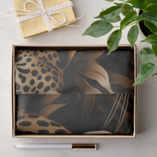 Elegante Exotische Cheetah Wildlife Print Decoupag Tissuepapier (Geschenk)