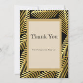 Elegante exotische gouden palmbladeren (Voorkant)