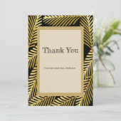 Elegante exotische gouden palmbladeren (Staand voorkant)