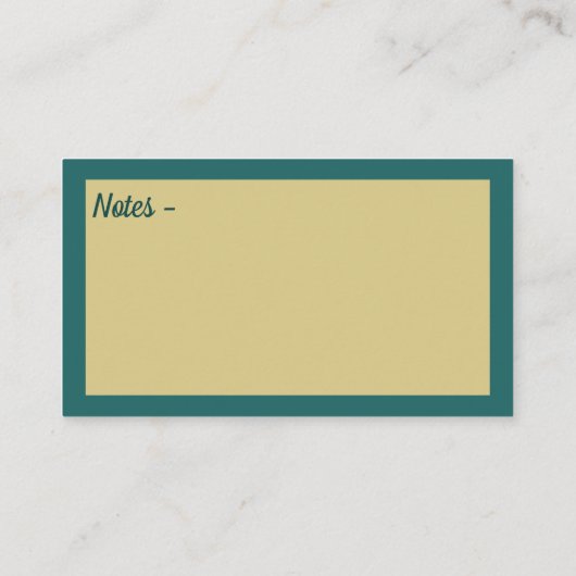 Elegante exotische tropische Blauwgroen gebladerte Visitekaartje (Achterkant)