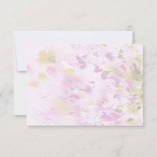 Elegante exotische zachte roze kalligrafie RSVP kaartje (Achterkant)