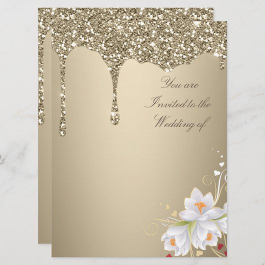 Elegante Extravaganza bruiloft uitnodiging Kaart (Voorkant / Achterkant)