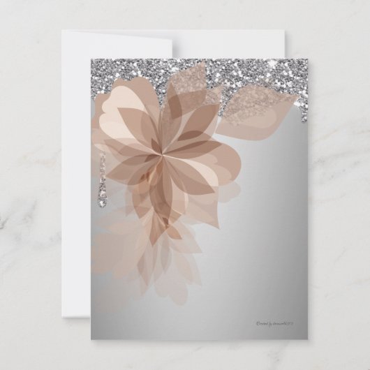 Elegante Extravaganza Huwelijks RSVP Antwoordkaart (Achterkant)