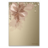 Elegante Extravaganza Tafel Bruiloft Kaart (Achterkant)