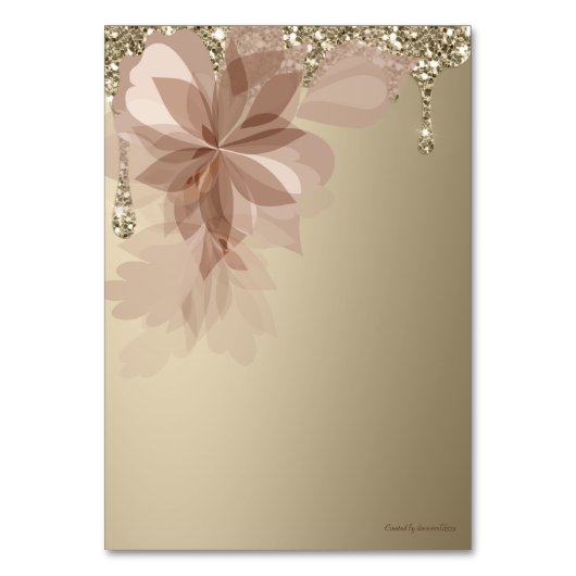 Elegante Extravaganza Tafel Bruiloft Kaart (Achterkant)