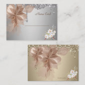 Elegante Extravaganza Trouwnaam Enclosure Kaart (Voorkant / Achterkant)