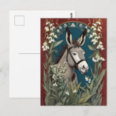 Elegante ezel en Lily van de vallei bloemen Briefkaart (Voorkant / Achterkant)