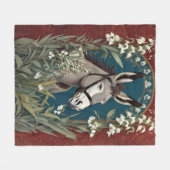 Elegante ezel en Lily van de vallei bloemen Fleece Deken (Voorkant (Horizontaal))