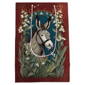 Elegante ezel en Lily van de vallei bloemen Medium Cadeauzakje (Achterkant)