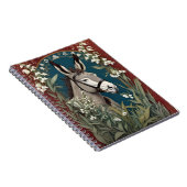 Elegante ezel en Lily van de vallei bloemen Notitieboek (Rechterzijde)