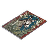 Elegante ezel en Lily van de vallei bloemen Notitieboek (Linkerzijde)