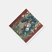 Elegante ezel en Lily van de vallei bloemen Servet (Hoek)