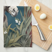 Elegante ezel en Lily van de vallei bloemen Theedoek (Quarter Fold)