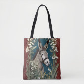 Elegante ezel en Lily van de vallei bloemen Tote Bag (Voorkant)