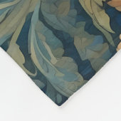 Elegante ezel William Morris geïnspireerd Patterne Fleece Deken (Hoek)