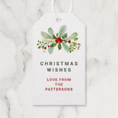 Elegante Fa La Kerstmis foto gepersonaliseerd Cadeaulabels (Achterkant)