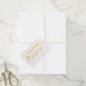 Elegante Fa La Kerstmis foto gepersonaliseerd Cadeaulabels (Met Koord)