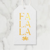 Elegante Fa La Kerstmis foto gepersonaliseerd Cadeaulabels (Voorkant)