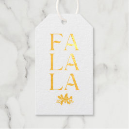 Elegante Fa La Kerstmis foto gepersonaliseerd Cadeaulabels