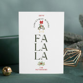 Elegante Fa La Kerstmis foto gepersonaliseerd Feestdagenkaart