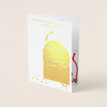 Elegante Fab Echte Folie Verjaardagsfeestuitnodigi