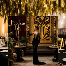 Elegante Fabulous 50e jaren 1920 Art deco Lady Kaart