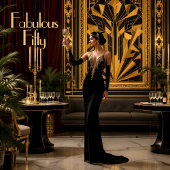 Elegante Fabulous 50e jaren 1920 Art deco Lady Kaart