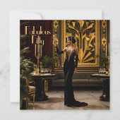 Elegante Fabulous 50e jaren 1920 Art deco Lady Kaart (Voorkant)