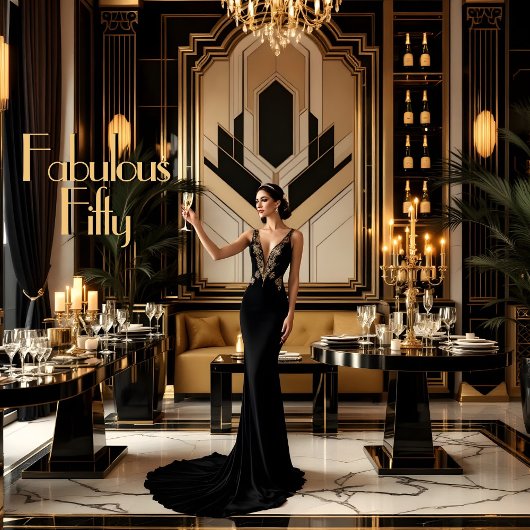 Elegante Fabulous 50e jaren 1920 Art Deco Vrouw Kaart