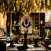 Elegante Fabulous 50e jaren 1920 Art Deco Vrouw Kaart