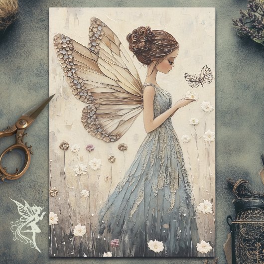 Elegante Fairy & Butterfly Mozaïek Fantasy Decoupa Tissuepapier