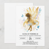 Elegante Fairycore Verjaardag Bliss Kaart (Voorkant / Achterkant)