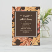 Elegante Fall Leaves uitnodiging (Staand voorkant)