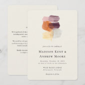 Elegante Fall verlaat All-in-One QR Code Wedding Kaart (Voorkant / Achterkant)