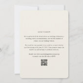 Elegante Fall verlaat All-in-One QR Code Wedding Kaart (Achterkant)