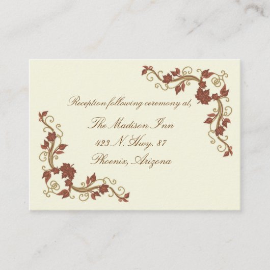 Elegante Fall Wedding behuizing kaarten (Voorkant)