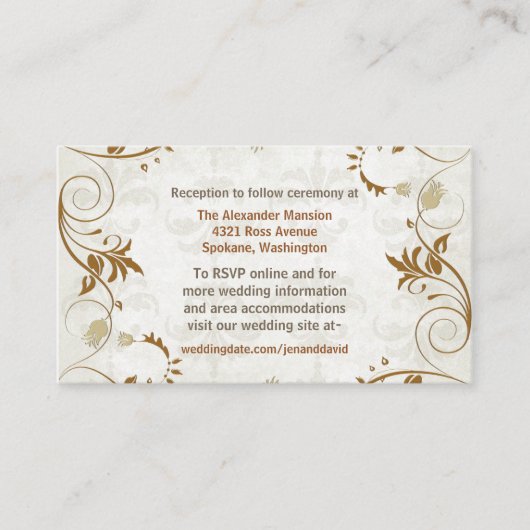 Elegante Fall Wedding behuizing kaarten (Voorkant)