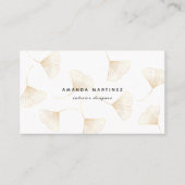 Elegante Falling Gold Ginkgo verlaat Visitekaartje (Voorkant)
